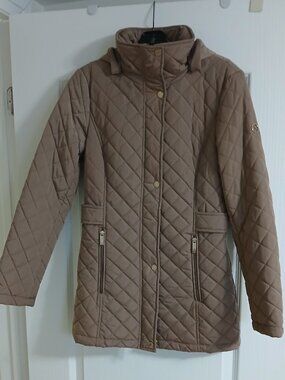 Calvin Klein Quilted Jacket With Removeable Hood, XS, Like New